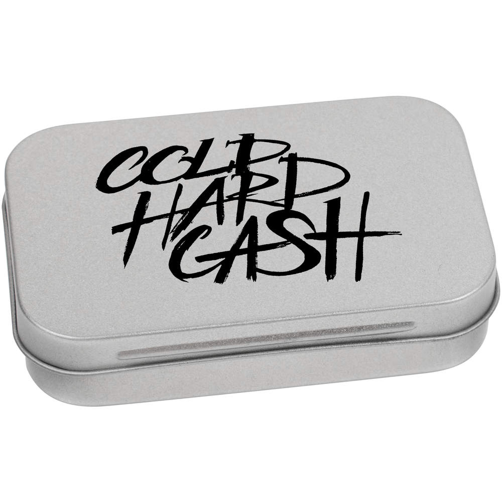 95mm 'Cold Hard Cash' Metal Hinged Tin / Storage Box (TT00073082)