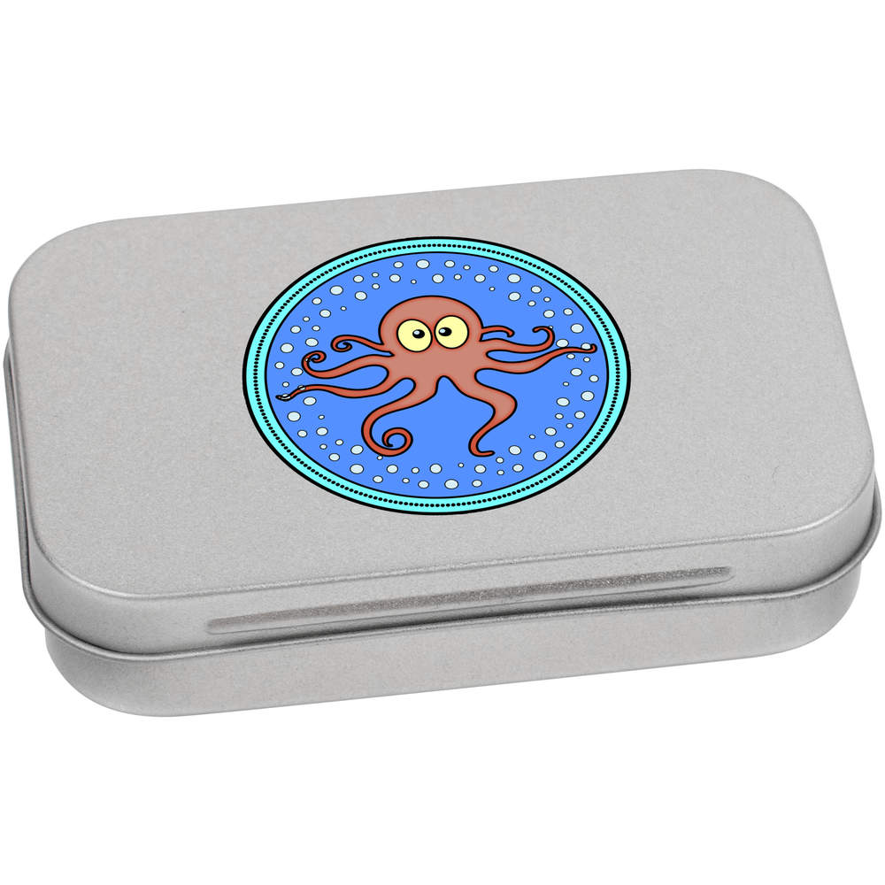 95mm 'Funny Octopus' Metal Hinged Tin / Storage Box (TT00099130)