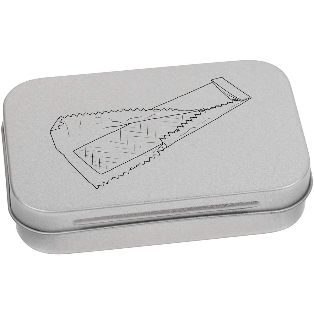'Chewing Gum' Metal Hinged Storage Tin - 95mm x 60mm - Keepsake Box for Stationery, Crafts, Sweets and Small Gifts (TT00205767)
