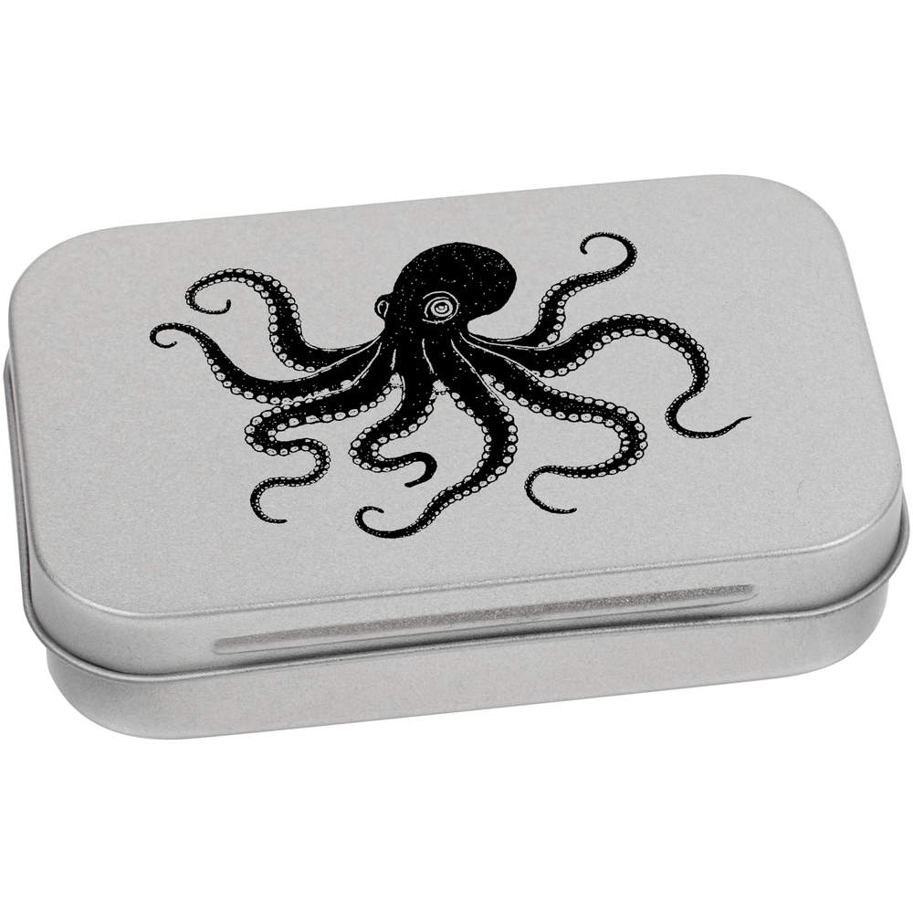 'Happy Octopus ' Metal Hinged Tin / Storage Box (TT051089) - Picture 7 of 21