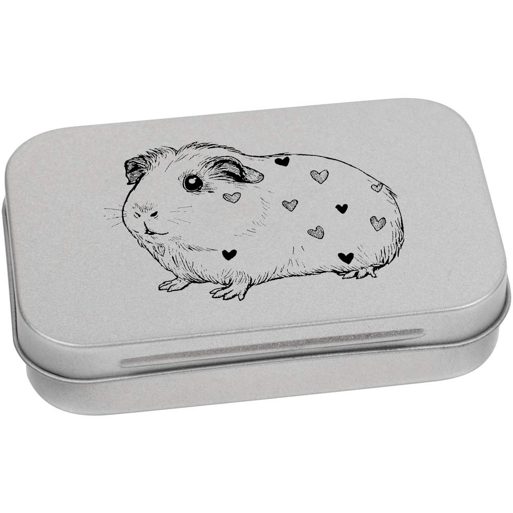 'Cute Guinea Pig Side View' Metal Hinged Tin / Storage Box (TT054511) - Picture 7 of 21