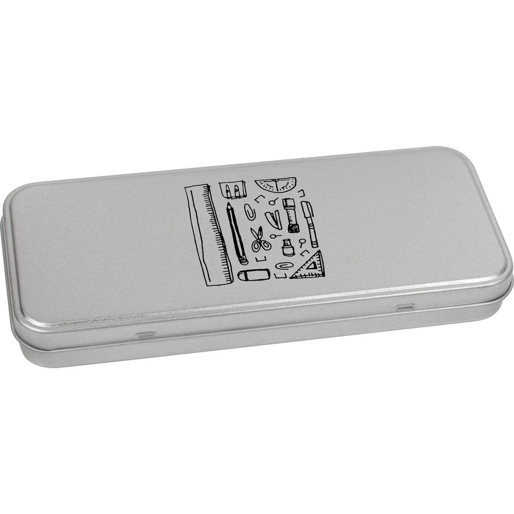 TT00026260 'Trilobite' Metal Hinged Stationery Tin Storage Box 