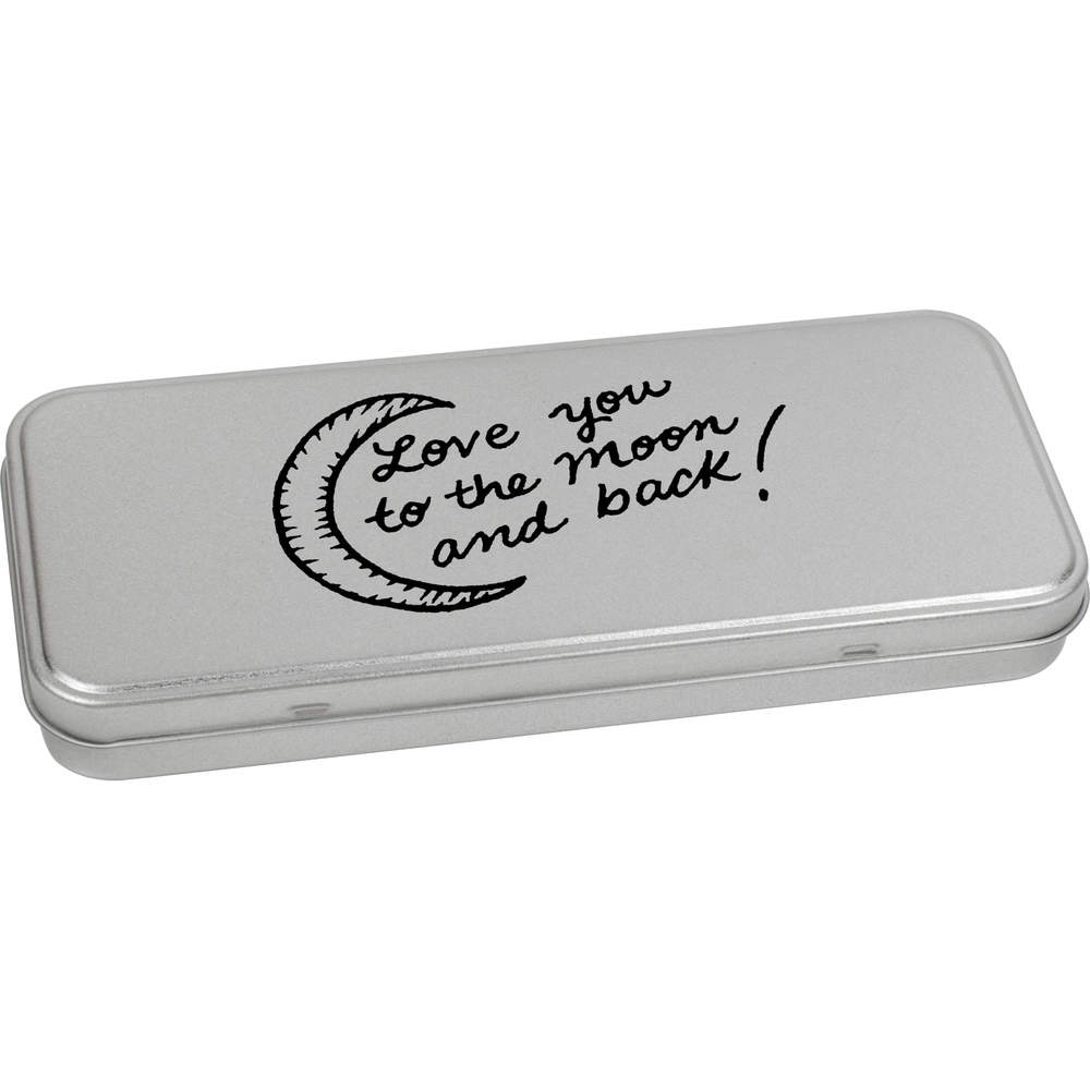 'To The Moon And Back' Metal Hinged Stationery Tin / Storage Box (TT00041823)