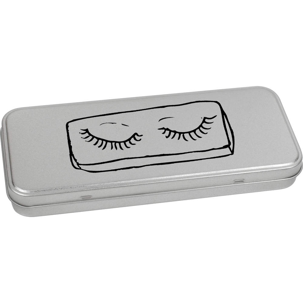 'False Eyelashes' Metal Hinged Stationery Tin / Storage Box (TT00067704)
