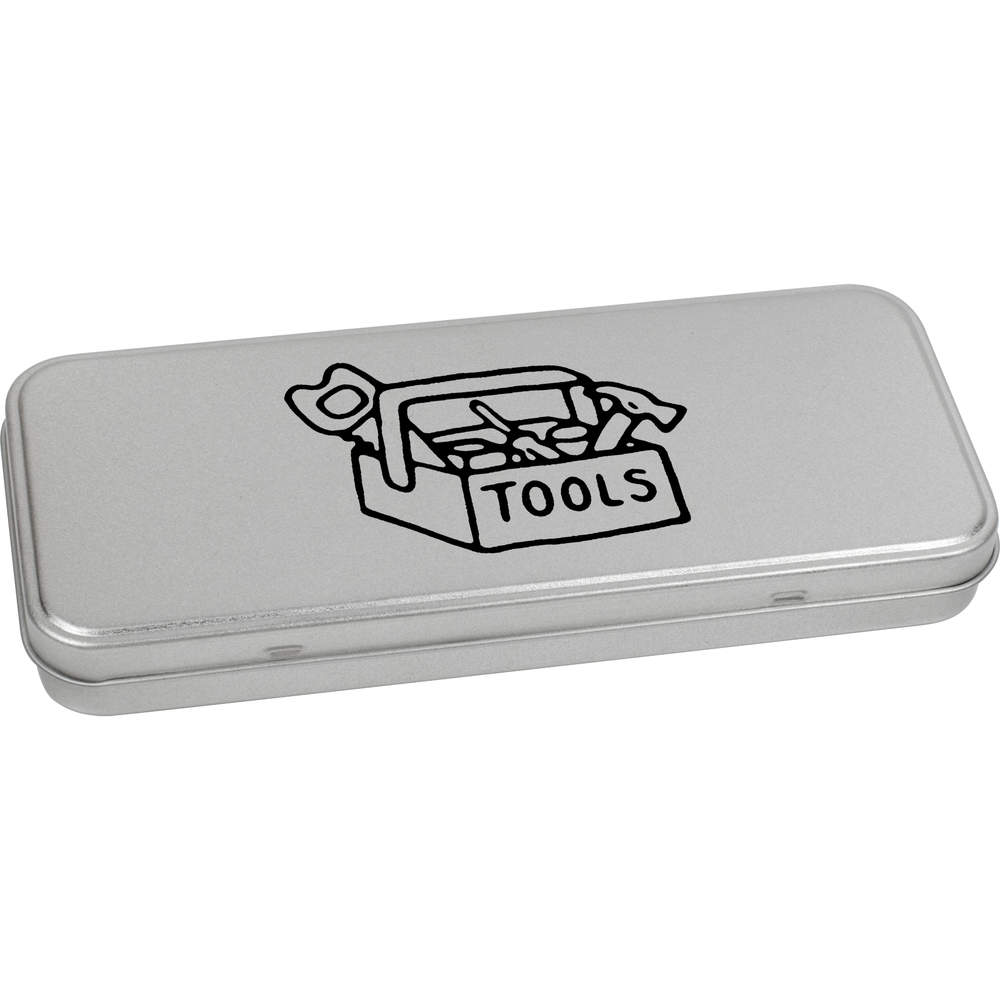 'Tool Box' Metal Hinged Stationery Tin / Storage Box (TT00076480)