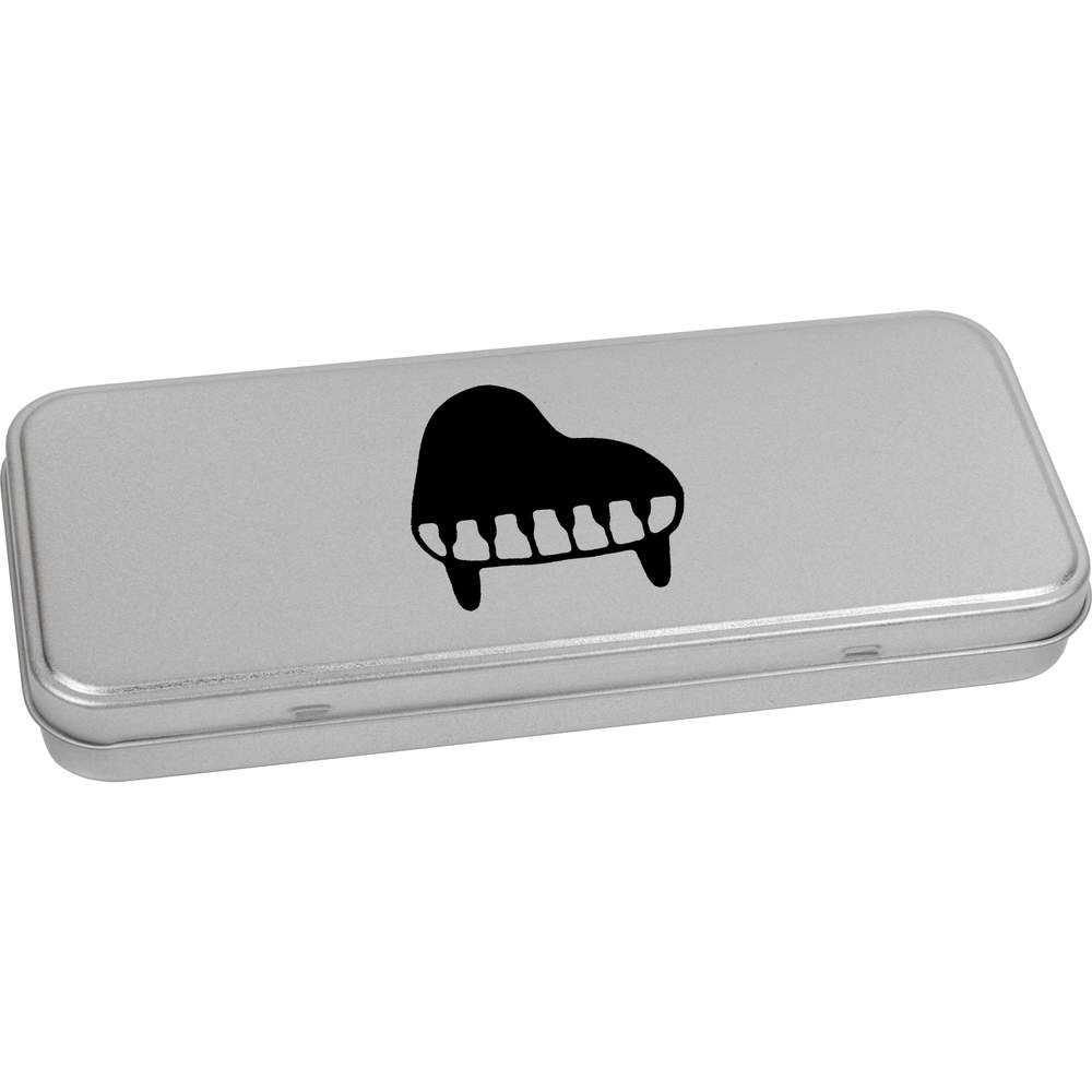 'Grand Piano' Metal Hinged Stationery Tin / Storage Box (TT00076581)