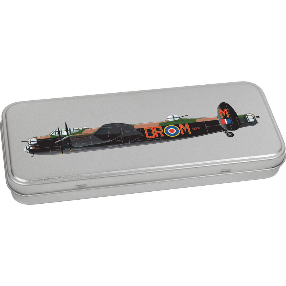 'Avro Lancaster Bomber' Metal Hinged Stationery Tin / Storage Box (TT00093660)