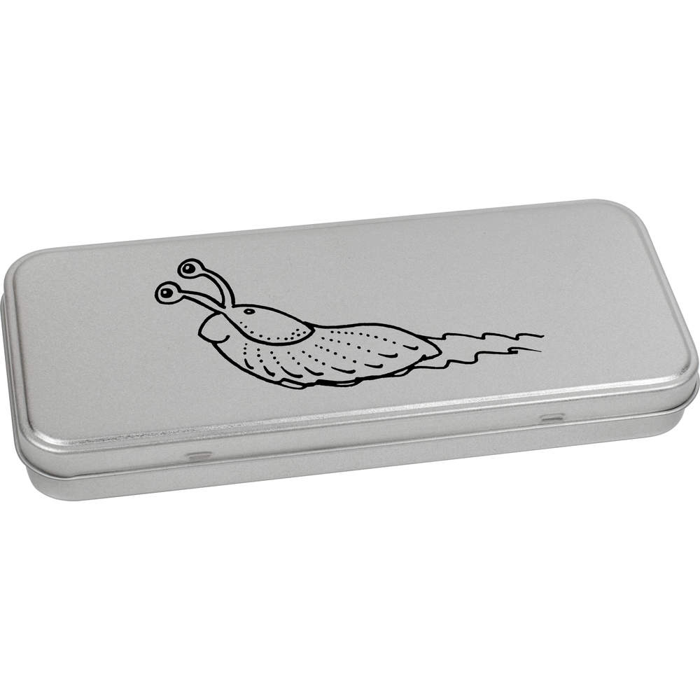 'Slug' Metal Hinged Stationery Tin / Storage Box (TT00094506)