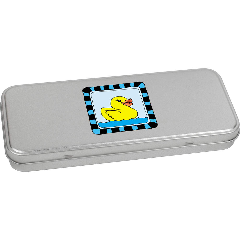 'Rubber Duck' Metal Hinged Stationery Tin / Storage Box (TT00095630)