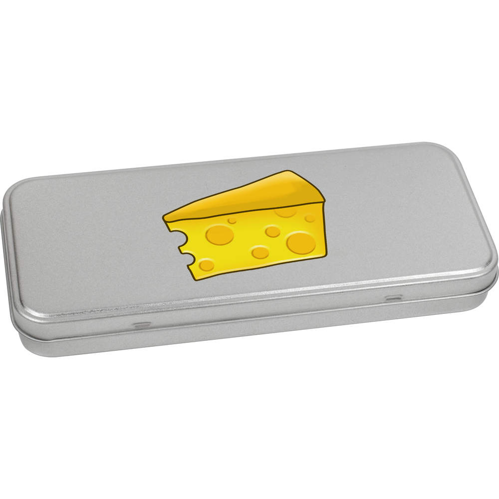 'Cheese' Metal Hinged Stationery Tin / Storage Box (TT00103778)