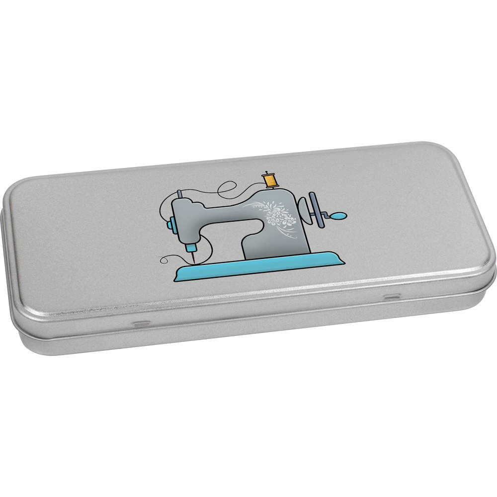 'Sewing Machine' Metal Hinged Stationery Tin / Storage Box (TT00103946)