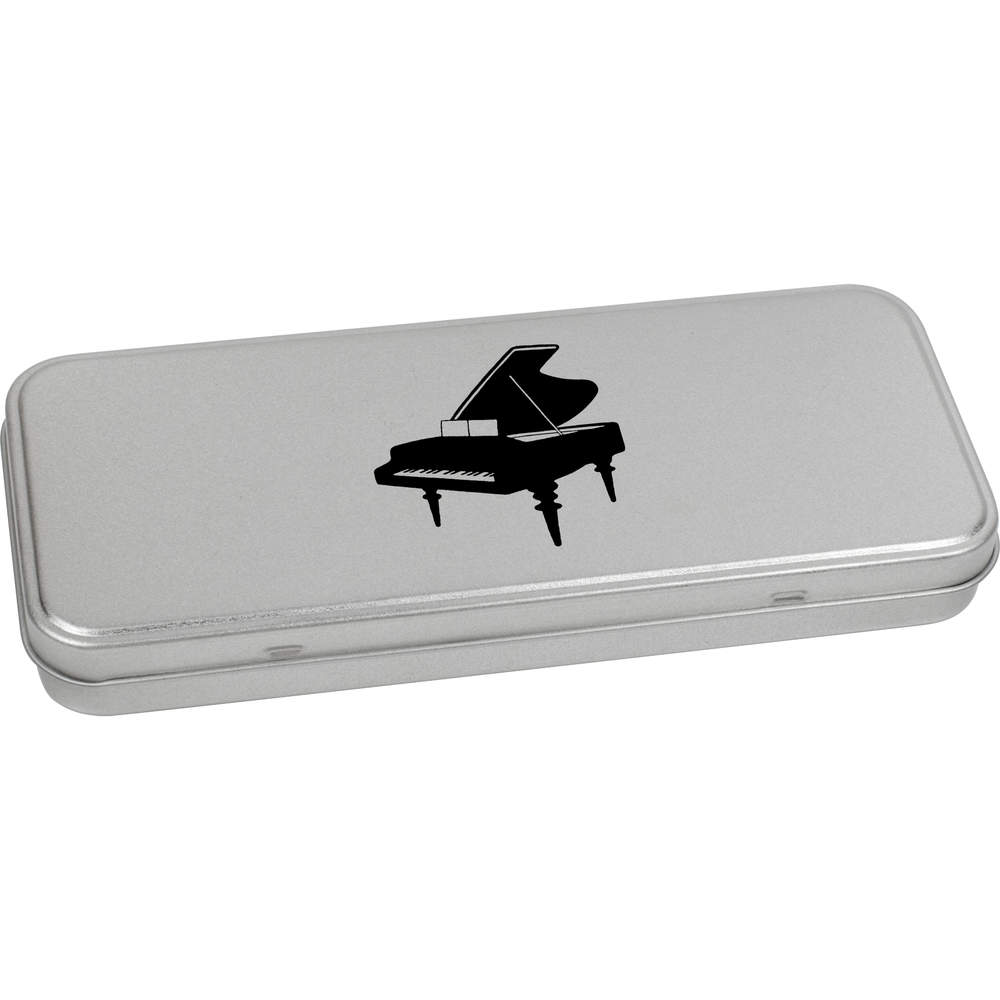 'Grand Piano' Metal Hinged Stationery Tin / Storage Box (TT00112442)