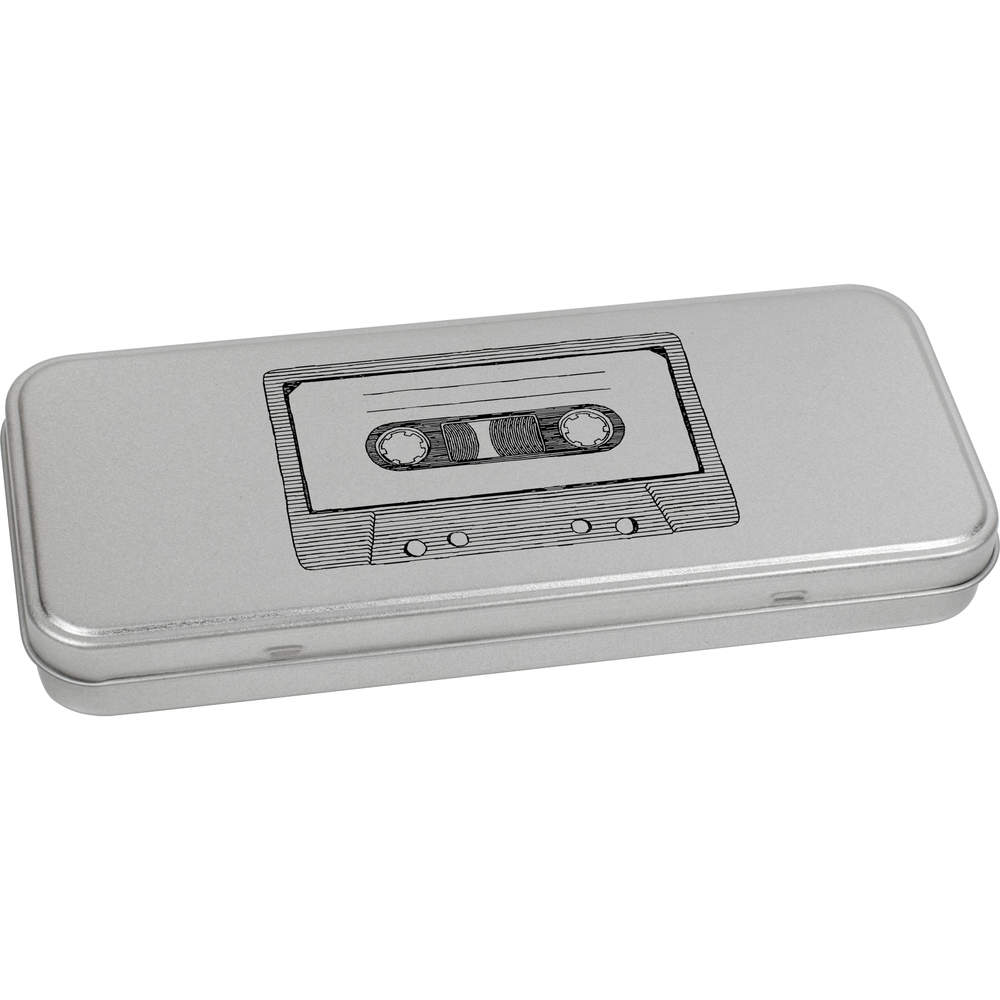 'Cassette Tape' Metal Hinged Stationery Tin / Storage Box (TT00128413)