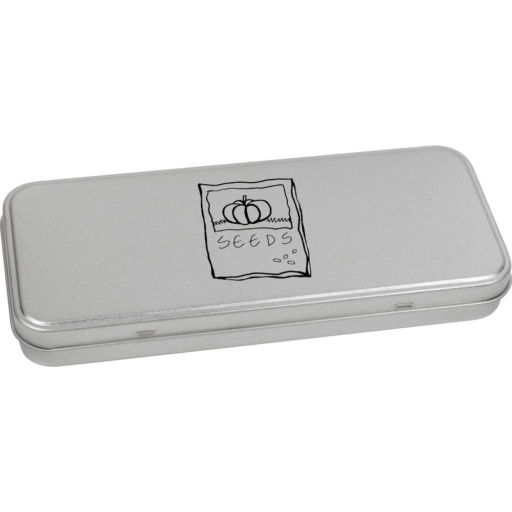'Seed Packet' Metal Hinged Stationery Tin / Storage Box (TT00178987)