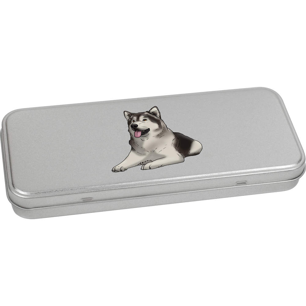 'Alaskan Malamute' Metal Hinged Stationery Tin / Storage Box (TT00191929)