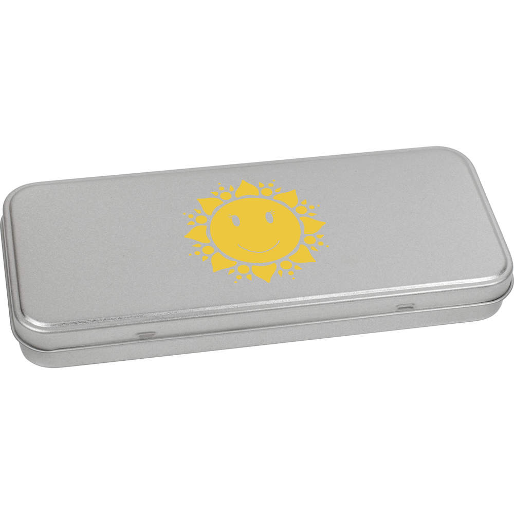 'Hot Sun' Metal Hinged Stationery Tin / Storage Box (TT00199465)