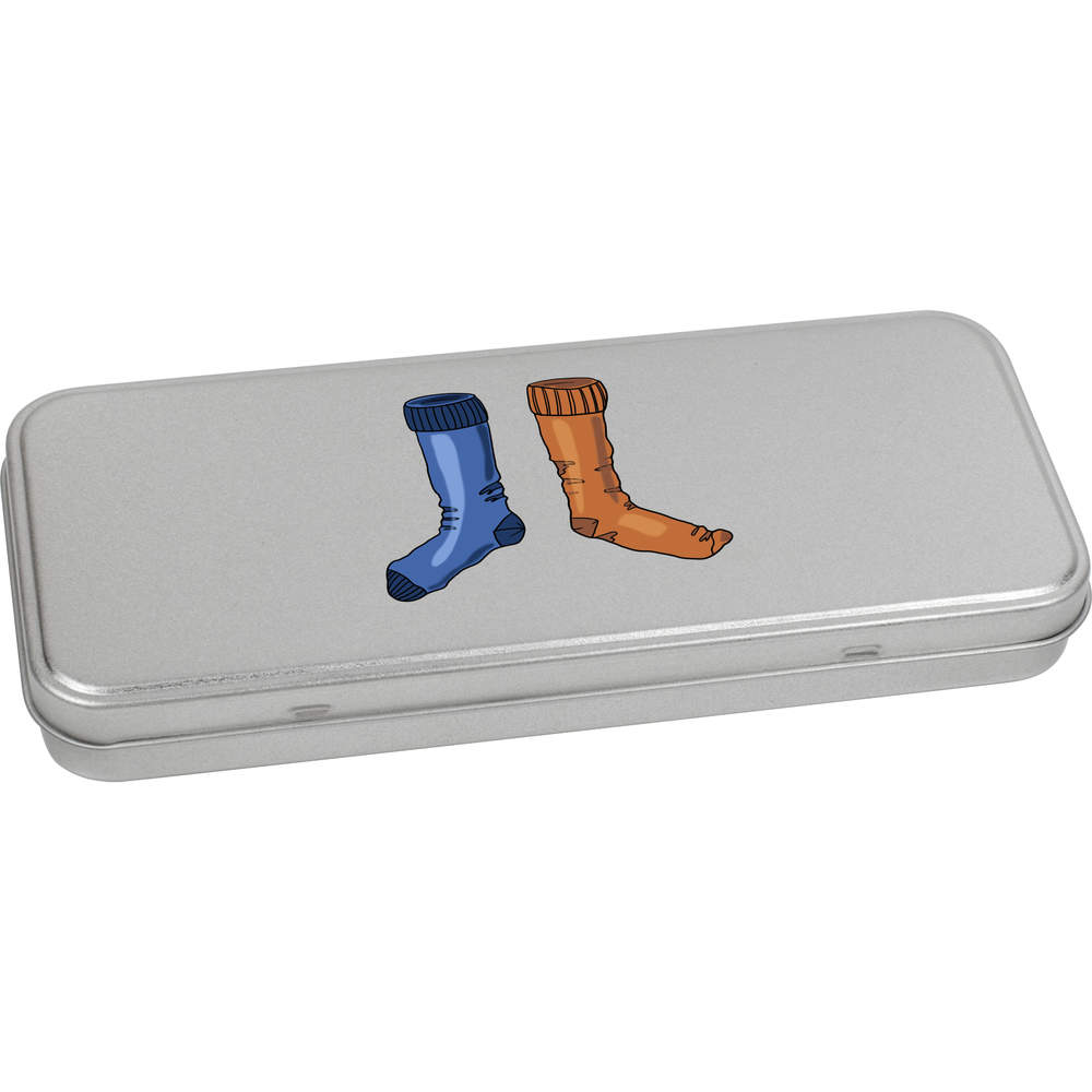 'Odd Socks Mens' Metal Hinged Stationery Tin / Storage Box (TT00202849)