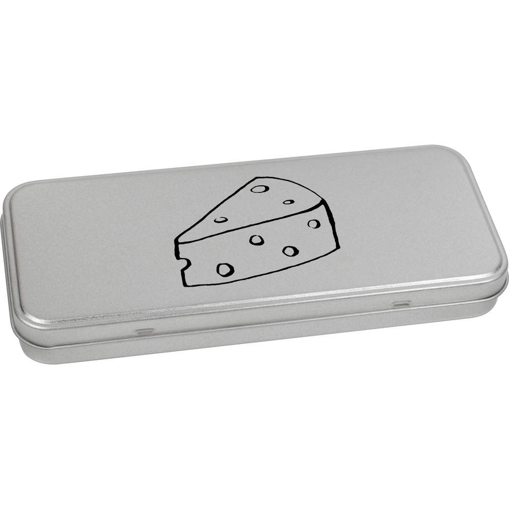 'Cheese' Metal Hinged Stationery Tin / Storage Box (TT00229558)