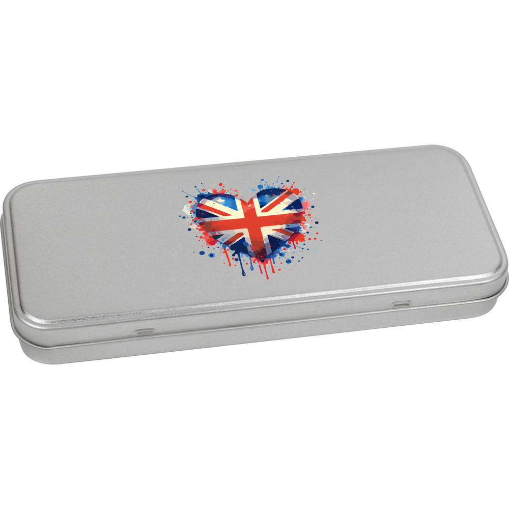 'Love Great Britain' Metal Hinged Stationery Tin / Storage Box (TT00244039)