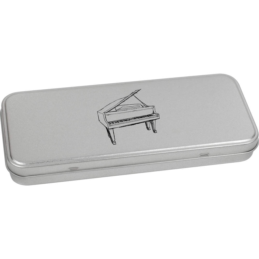 'Grand Piano' Metal Hinged Stationery Tin / Storage Box (TT00247903)