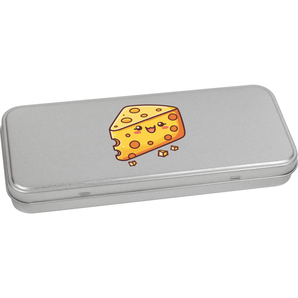 'Cute Cheese Wedge' Metal Hinged Stationery Tin / Storage Box (TT00284806)