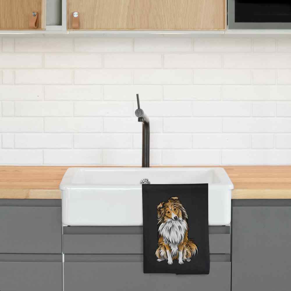 'Shetland Sheepdog' Cotton Tea Towel / Dish Cloth (TW031432) - Picture 16 of 18