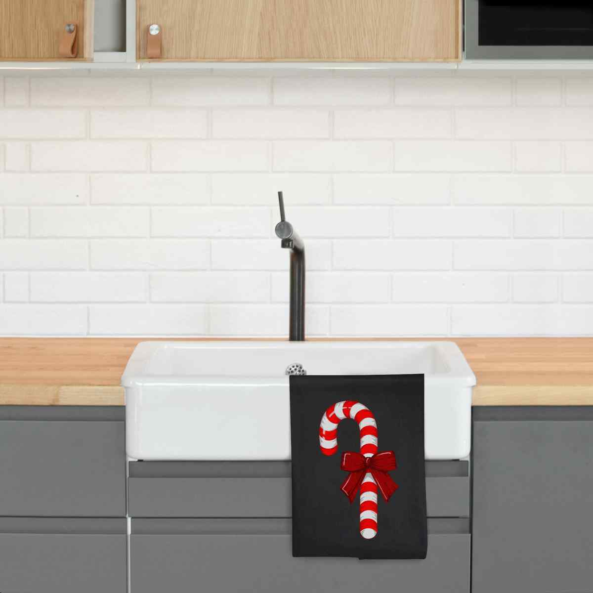 Geschirrtuch/Geschirrtuch 'Zuckerstange mit Schleife' aus Baumwolle (TW036620) - Bild 16 von 18