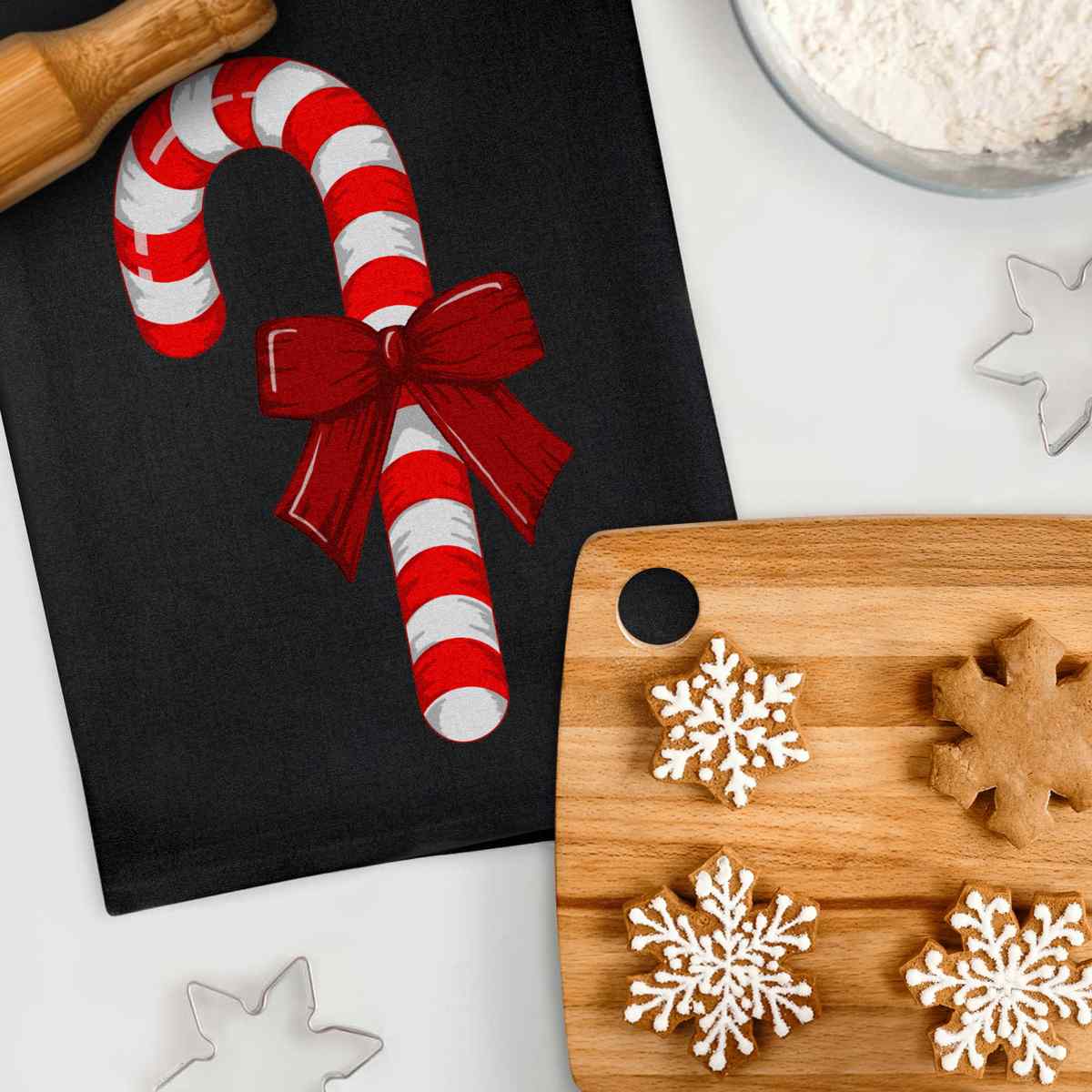 Geschirrtuch/Geschirrtuch 'Zuckerstange mit Schleife' aus Baumwolle (TW036620) - Bild 17 von 18