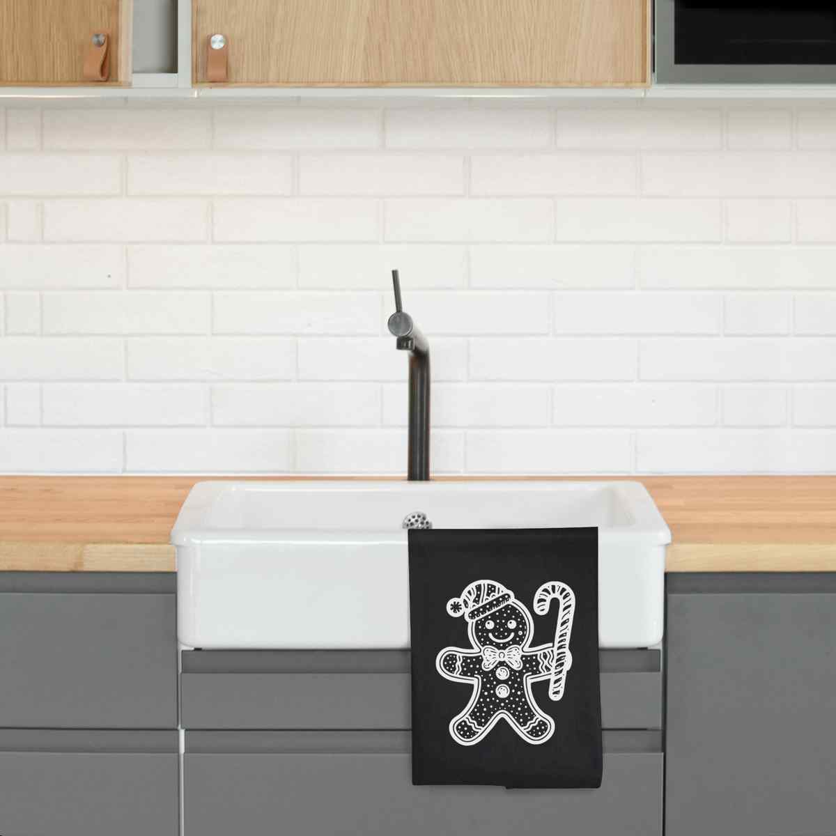 Geschirrtuch/Geschirrtuch 'Lebkuchenmann mit Zuckerstange' aus Baumwolle (TW049595) - Bild 16 von 18