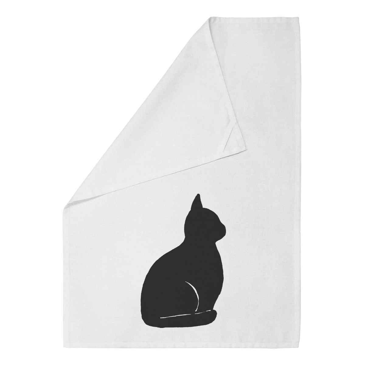 'Cat' Cotton Tea Towel / Dish Cloth (TW003786)