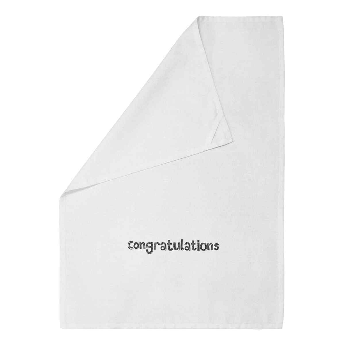 'Congratulations' Cotton Tea Towel / Dish Cloth (TW005926)