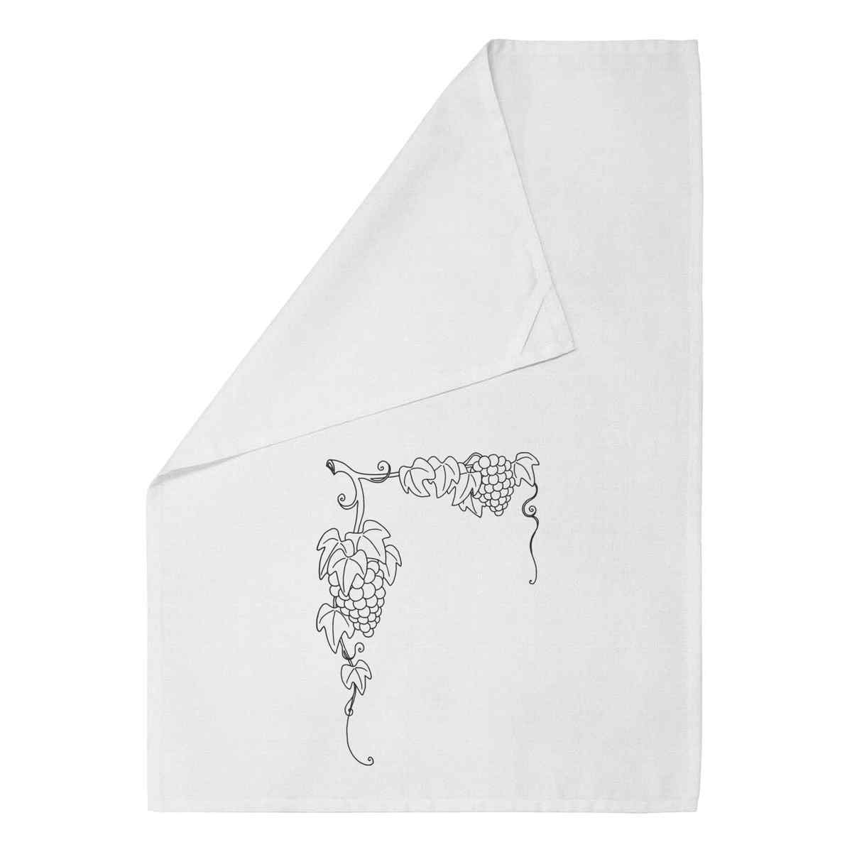 'Grape Vines' Cotton Tea Towel / Dish Cloth (TW008967)