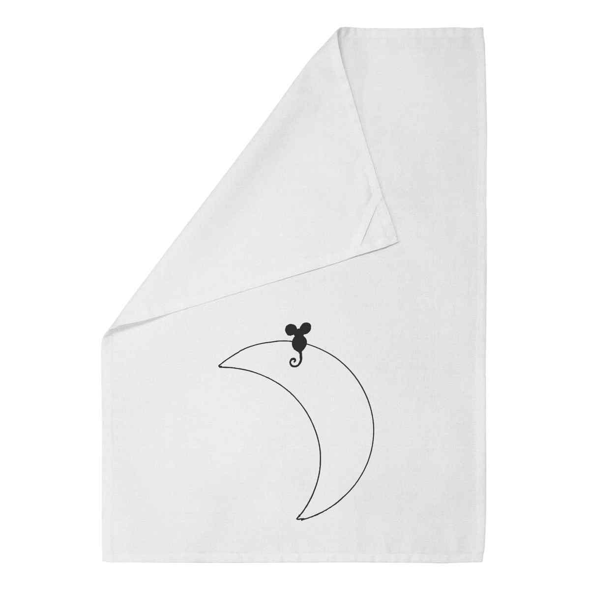 'Mouse On Moon' Cotton Tea Towel / Dish Cloth (TW011094)