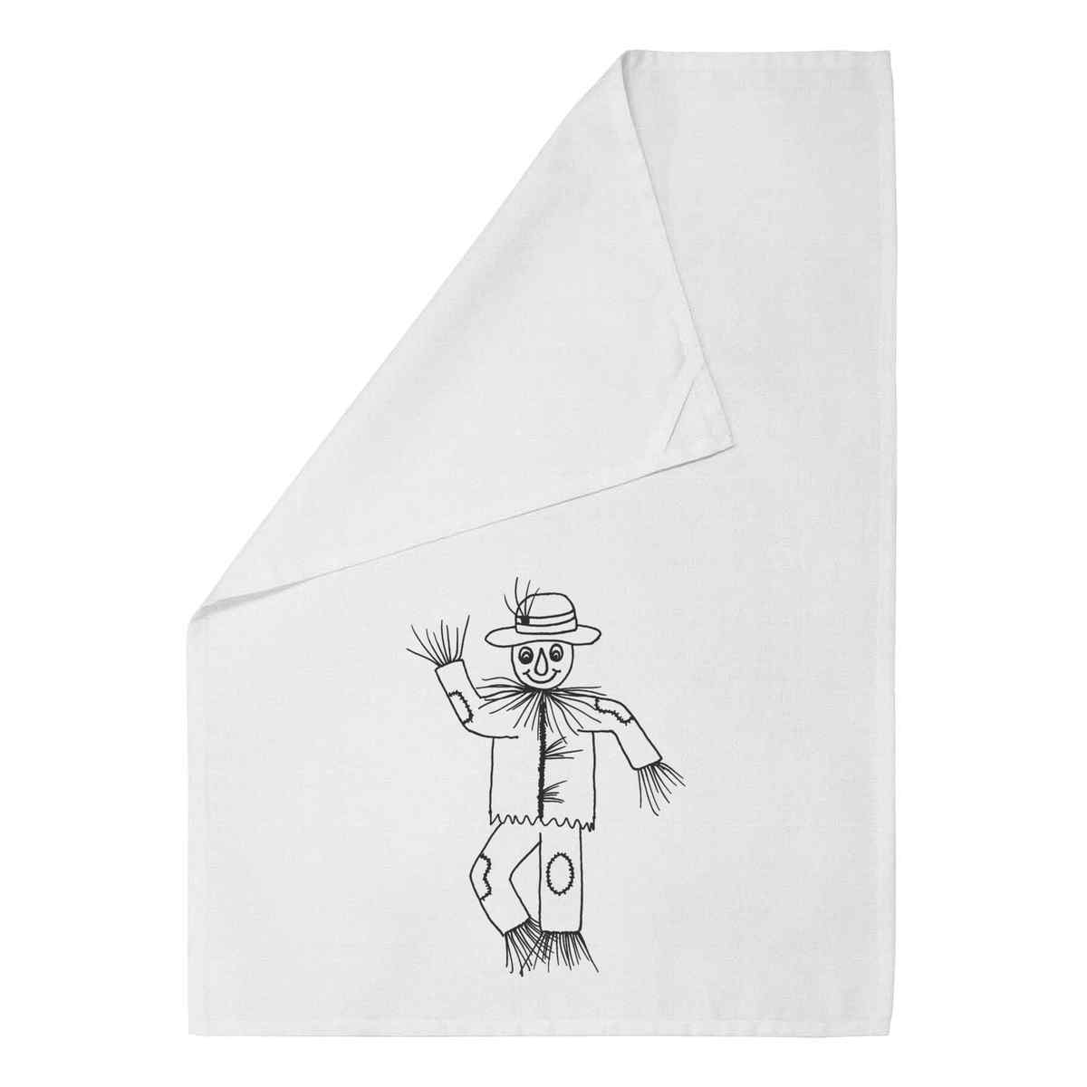 'Happy Scarecrow' Cotton Tea Towel / Dish Cloth (TW013433)