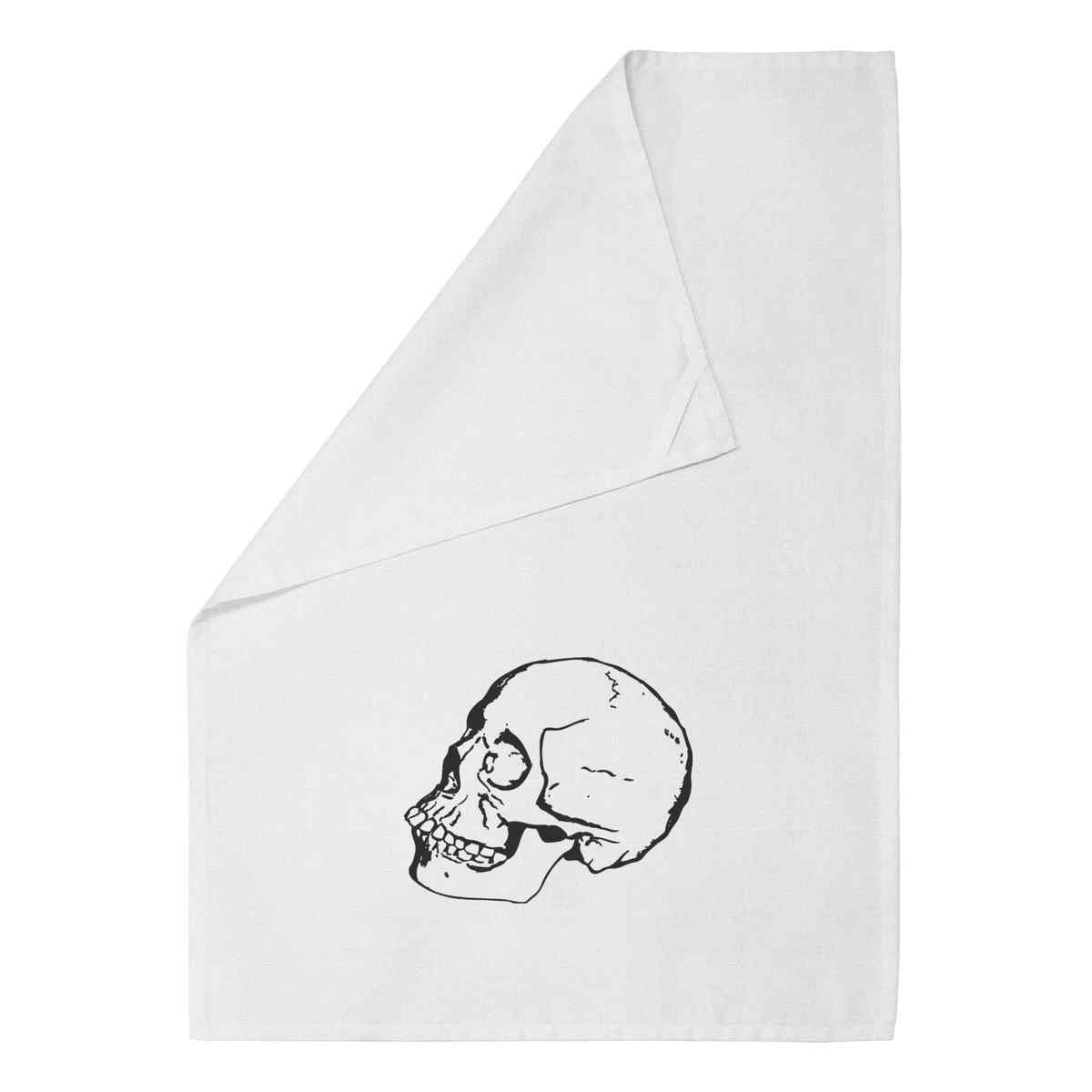 'Skull Side' Cotton Tea Towel / Dish Cloth (TW013935)