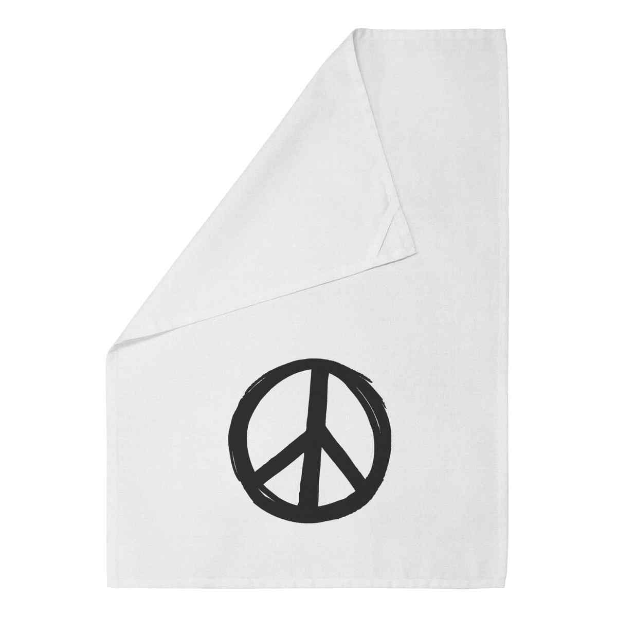 'Peace Sign' Cotton Tea Towel / Dish Cloth (TW014847)