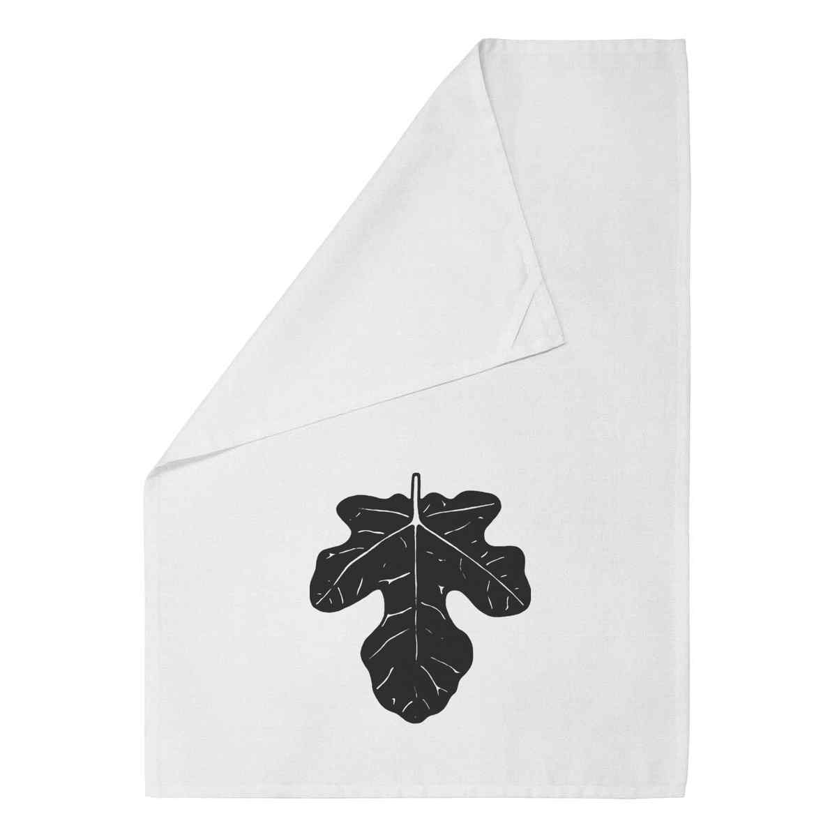 'Fig Leaf' Cotton Tea Towel / Dish Cloth (TW019900)