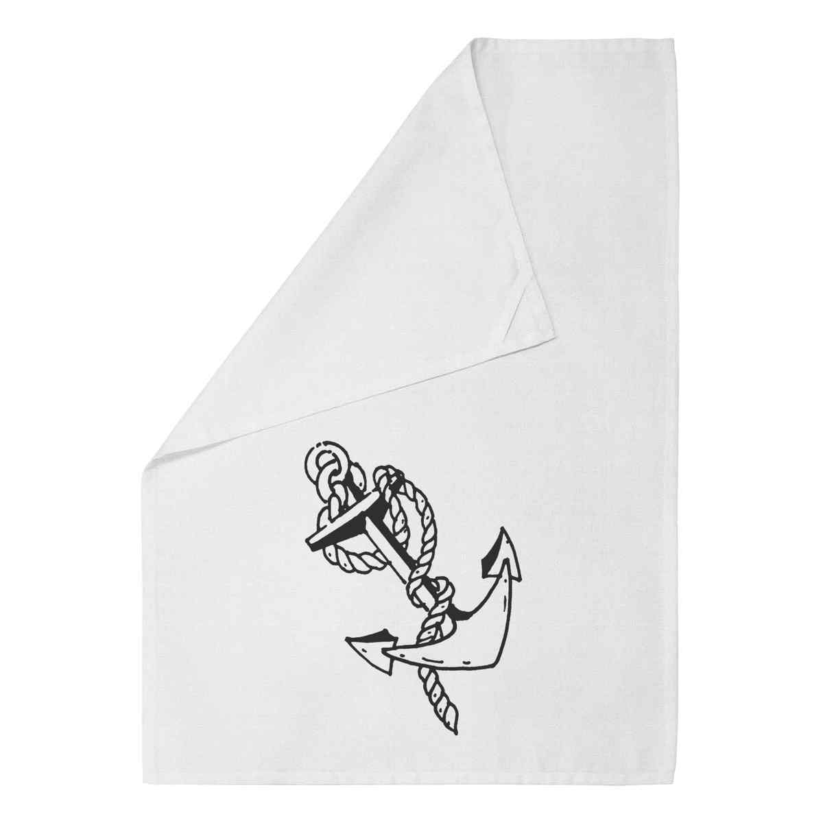 'Anchor' Cotton Tea Towel / Dish Cloth (TW020764)