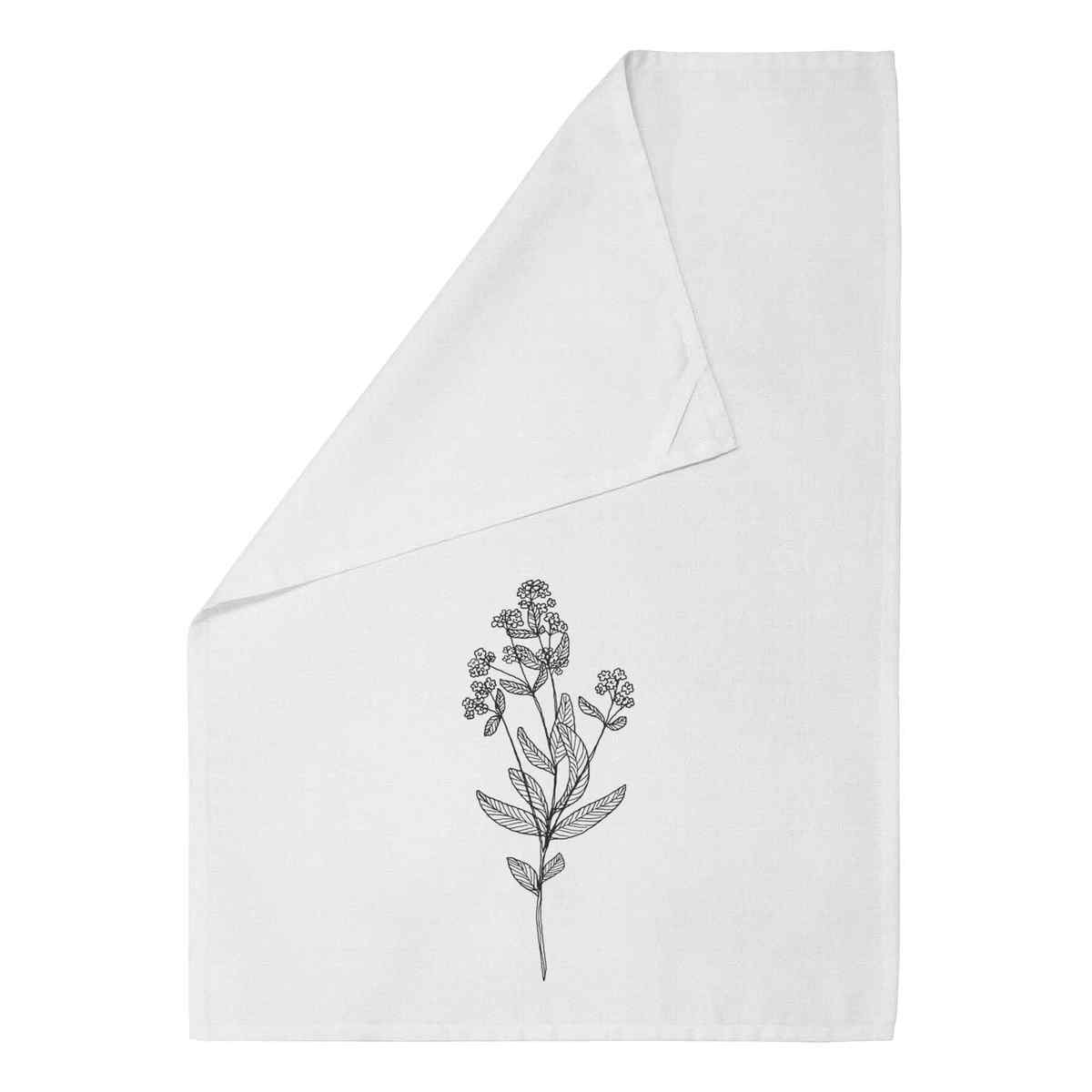 'Forget Me Not' Cotton Tea Towel / Dish Cloth (TW020950)
