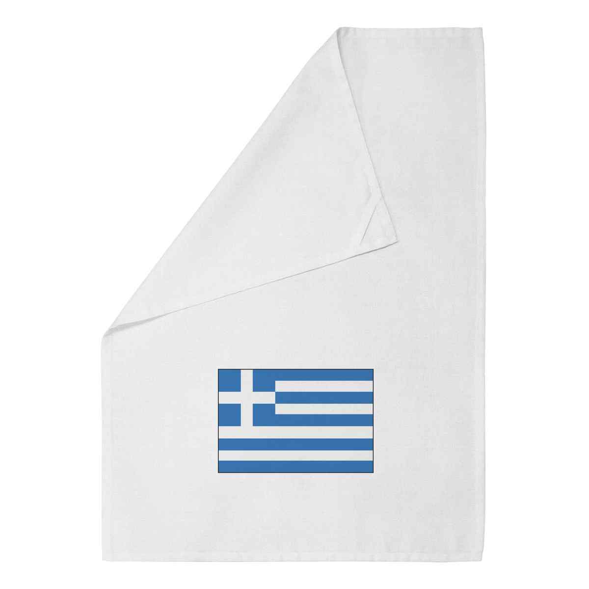 'Greece Flag' Cotton Tea Towel / Dish Cloth (TW023046)