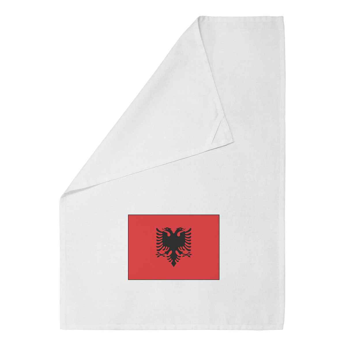 'Albania Flag' Cotton Tea Towel / Dish Cloth (TW023071)