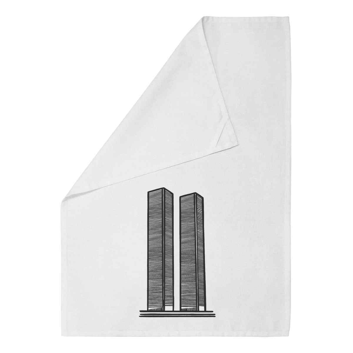 'Twin Towers' Cotton Tea Towel / Dish Cloth (TW024052)