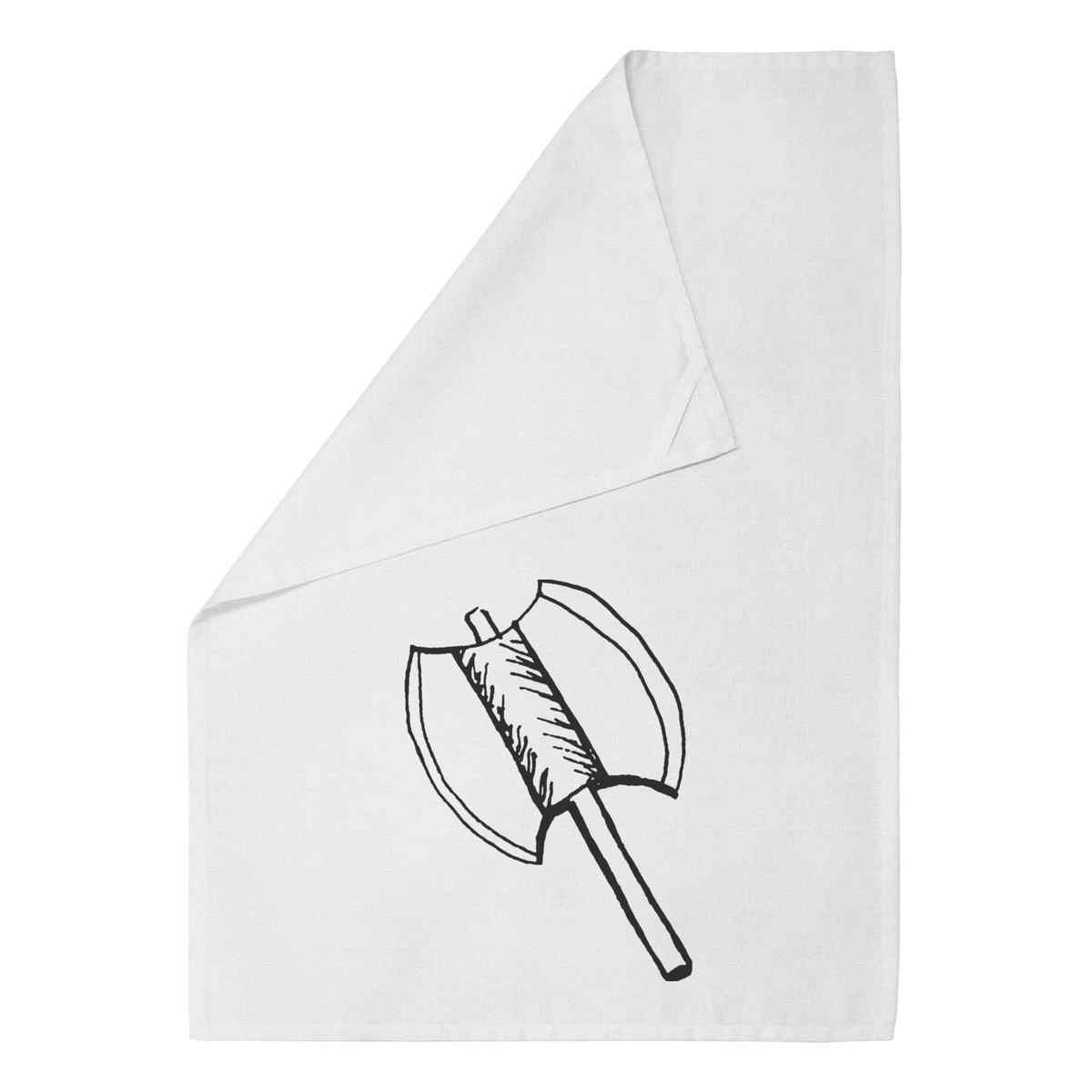 'Battle Axe' Cotton Tea / Dish Towel - For Drying, Baking, Cooking and Kitchen Decor (TW014348)