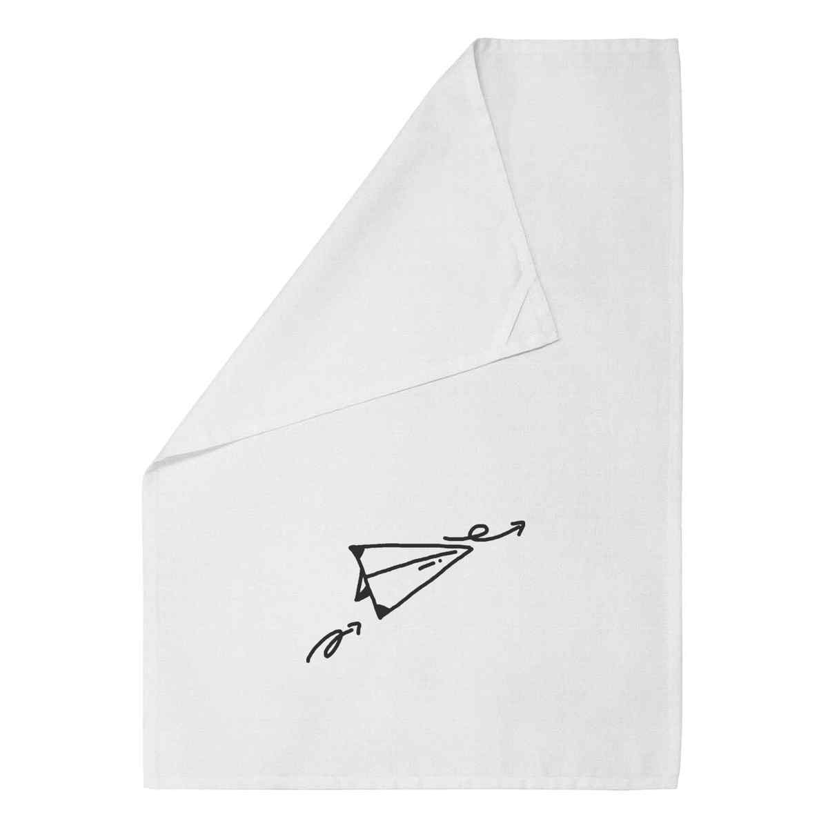 'Paper Airplane' Cotton Tea Towel / Dish Cloth (TW026346)