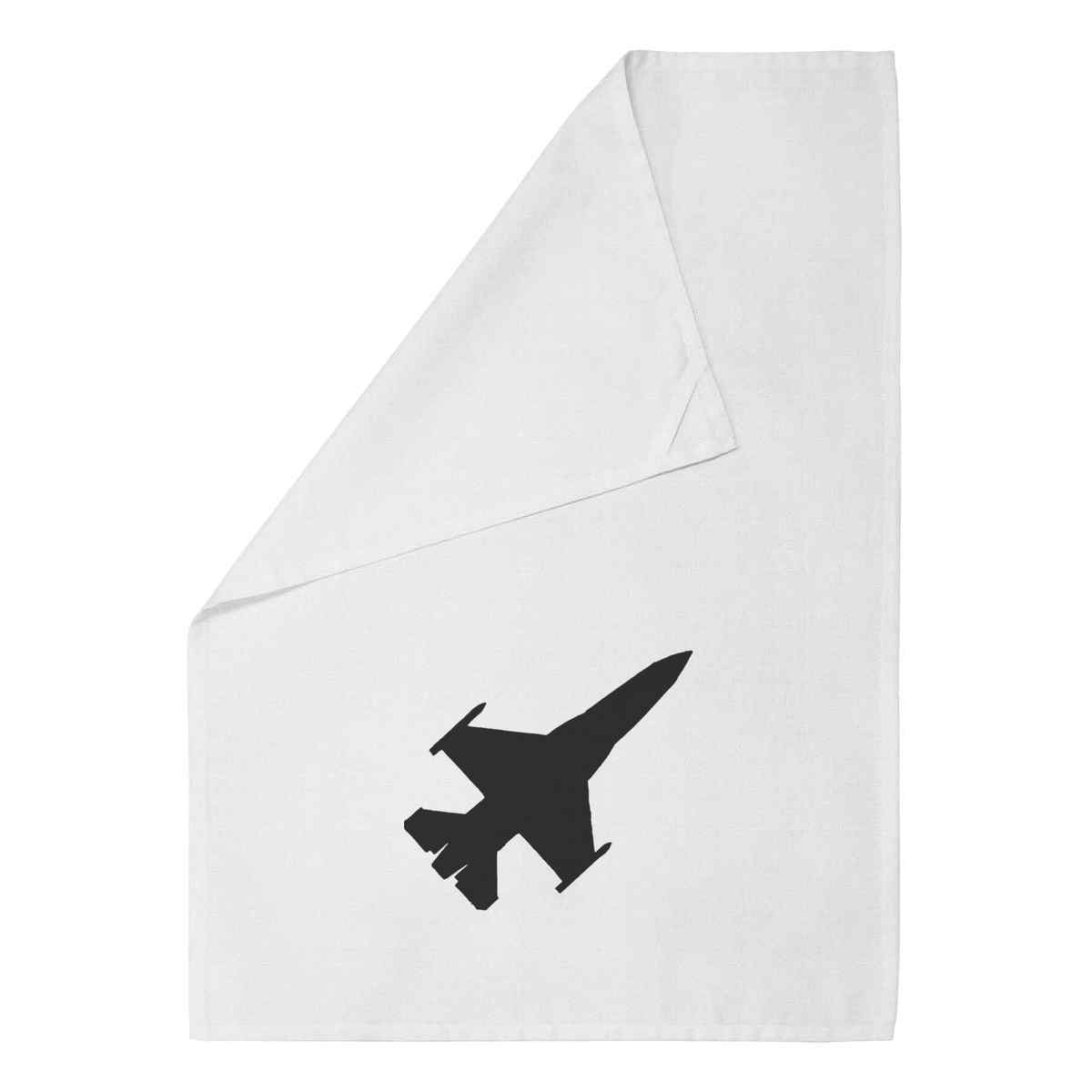 'Jet Plane Silhouette' Cotton Tea Towel / Dish Cloth (TW027790)