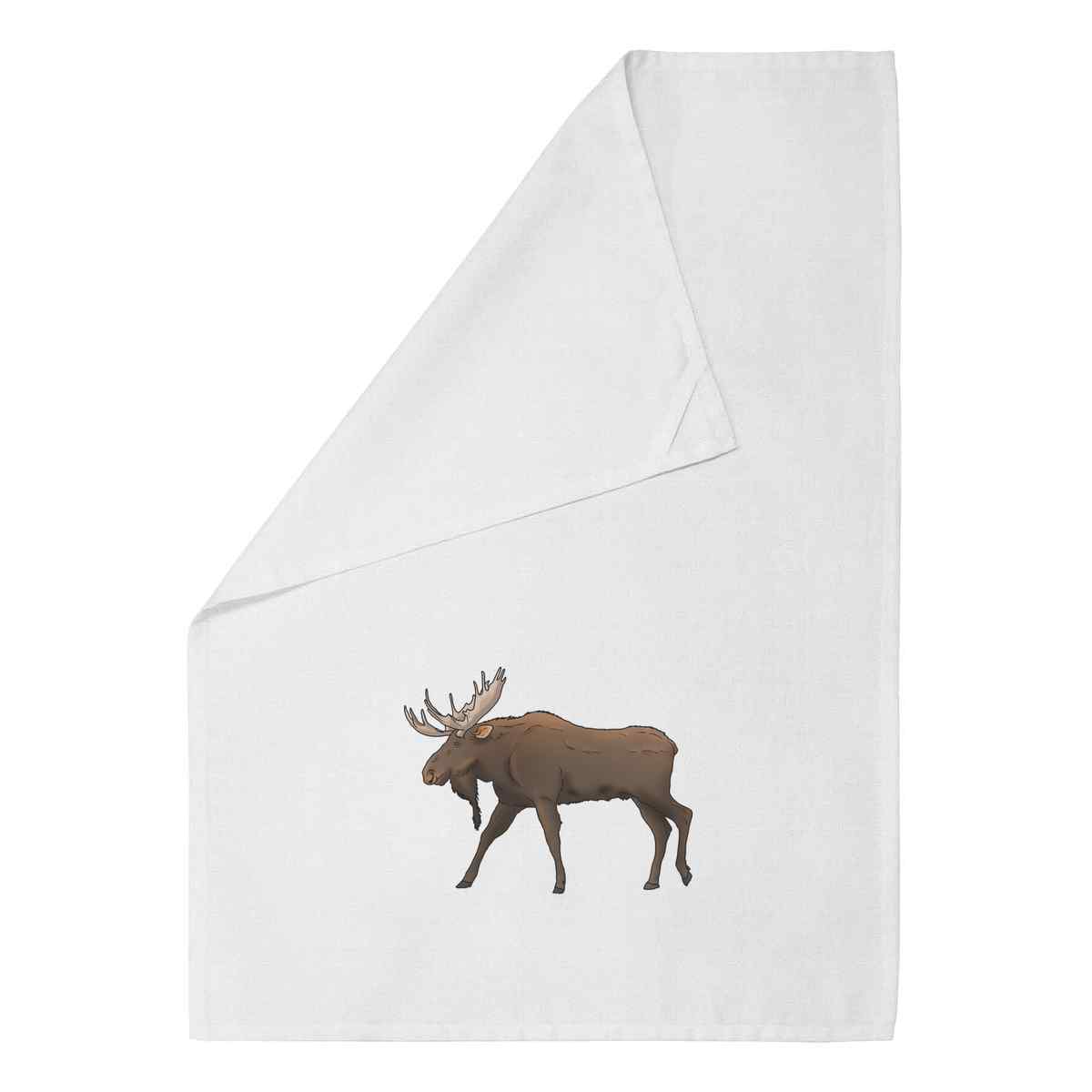 'Bull Moose' Cotton Tea Towel / Dish Cloth (TW030264)