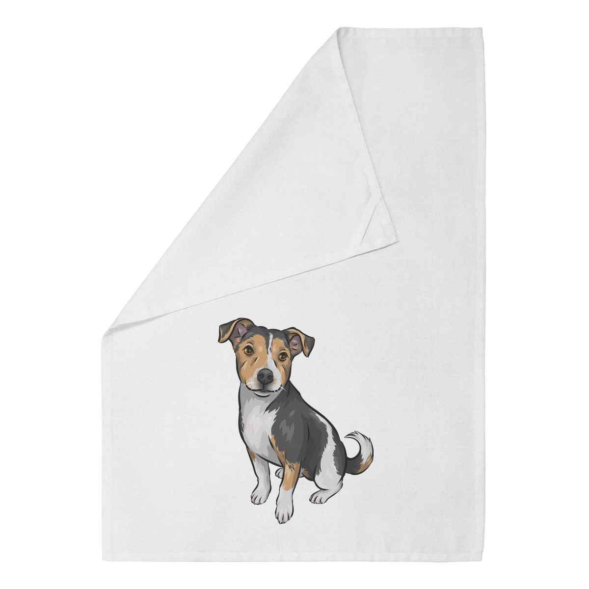 'Jack Russell Terrier' Cotton Tea / Dish Towel - For Drying, Baking, Cooking and Kitchen Decor (TW031404)