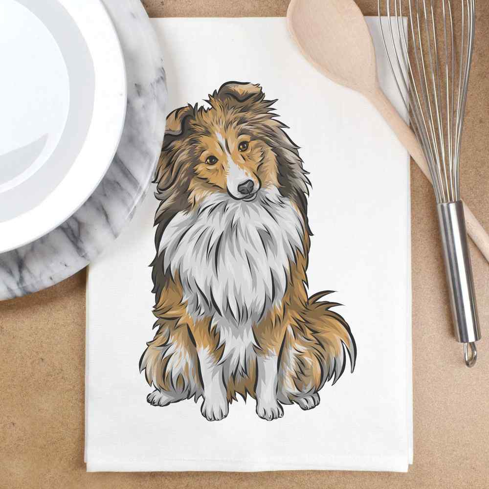 'Shetland Sheepdog' Cotton Tea Towel / Dish Cloth (TW031432) - Picture 9 of 18