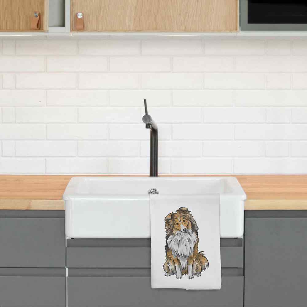 'Shetland Sheepdog' Cotton Tea Towel / Dish Cloth (TW031432) - Picture 10 of 18