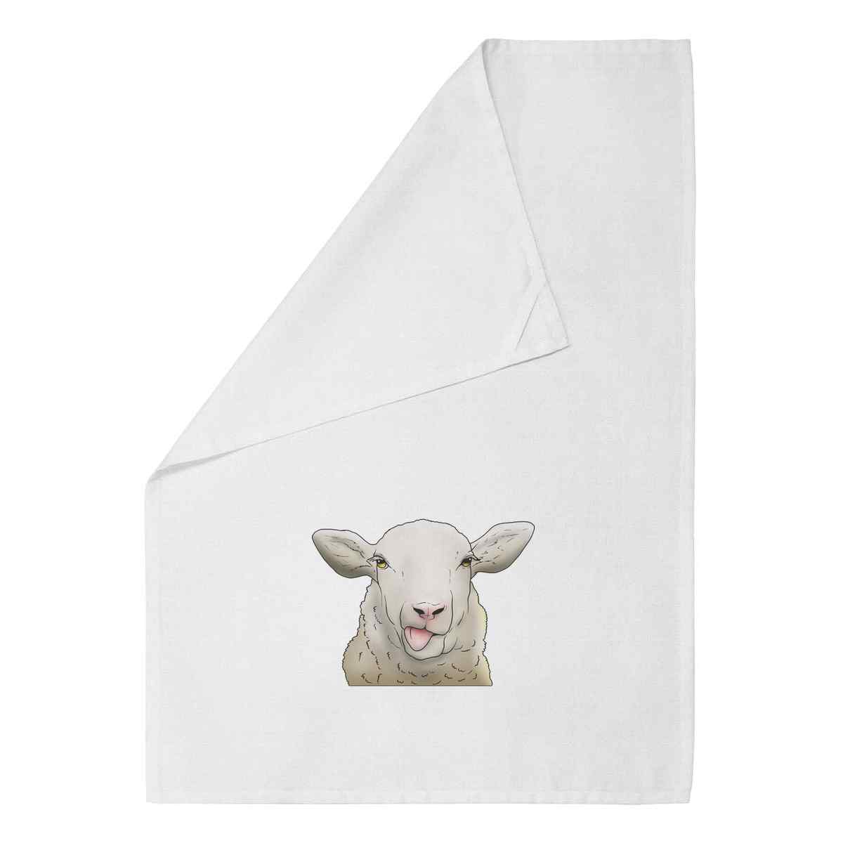 'Silly Sheep' Cotton Tea Towel / Dish Cloth (TW034419)